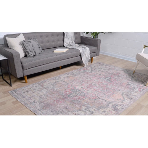 Mistana™ Engelman Oriental Beige/Pink Area Rug & Reviews Wayfair